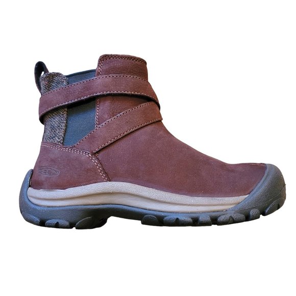 Keen Boots Woman's Size 5 Brown Suede Cross-Over Strap Slip-On NWOB JJ3295 - Picture 2 of 9